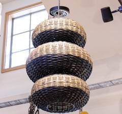 Customizable Unique Wicker Pendant