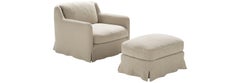 Individuell anpassbarer Vesta-Drehsessel mit Ottomane von Tacchini Design Studio