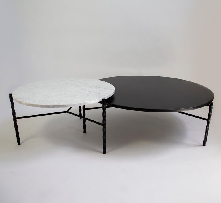 Customizable Von Iron Nesting Coffee Table From Souda Made To Order This Listing Is For Two Tables That Nest Together To Form A Large Coffee Table