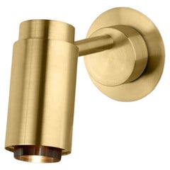 Customizable Wall Lamp 'Donya Pivot Reflector' by Anour Brushed Brass, Backplate