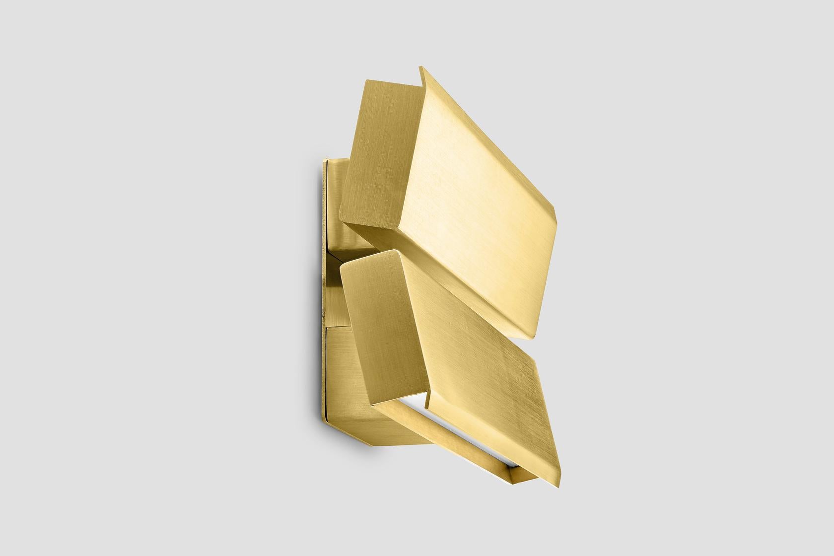 Lampe murale personnalisable 'Papilio' by Anour, Double, Browned Brass en vente 10