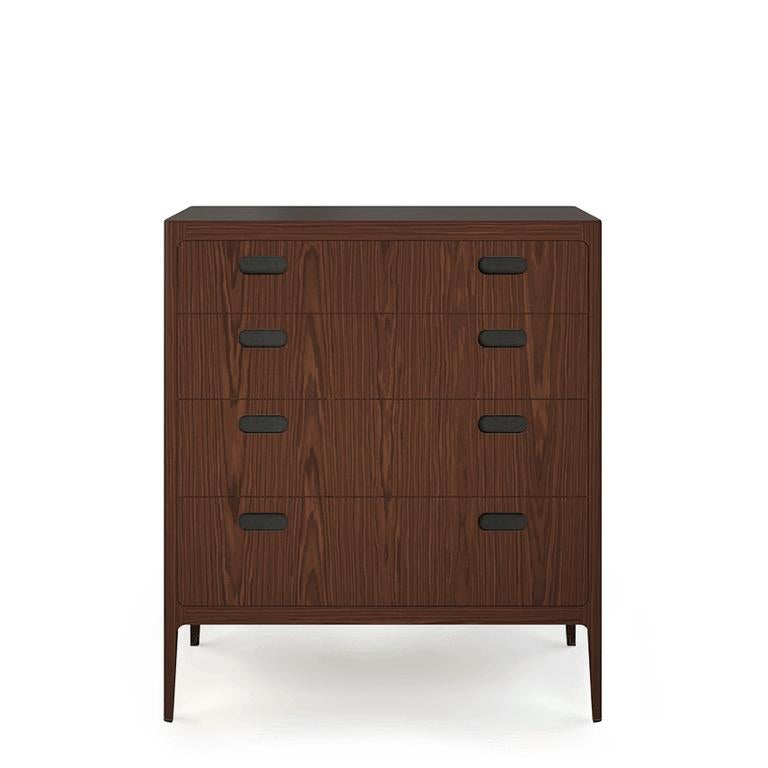 Customizable Walnut Dresser with Blackened Brass Top from Munson Furniture (amerikanisch) im Angebot