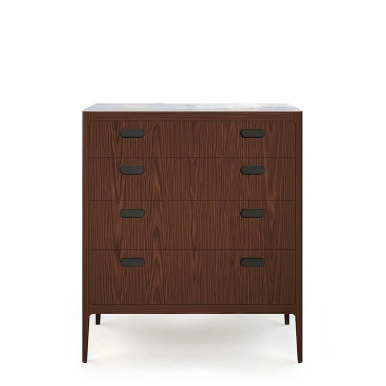 Customizable Walnut Dresser with Blackened Brass Top from Munson Furniture In New Condition For Sale In Oakland, CA