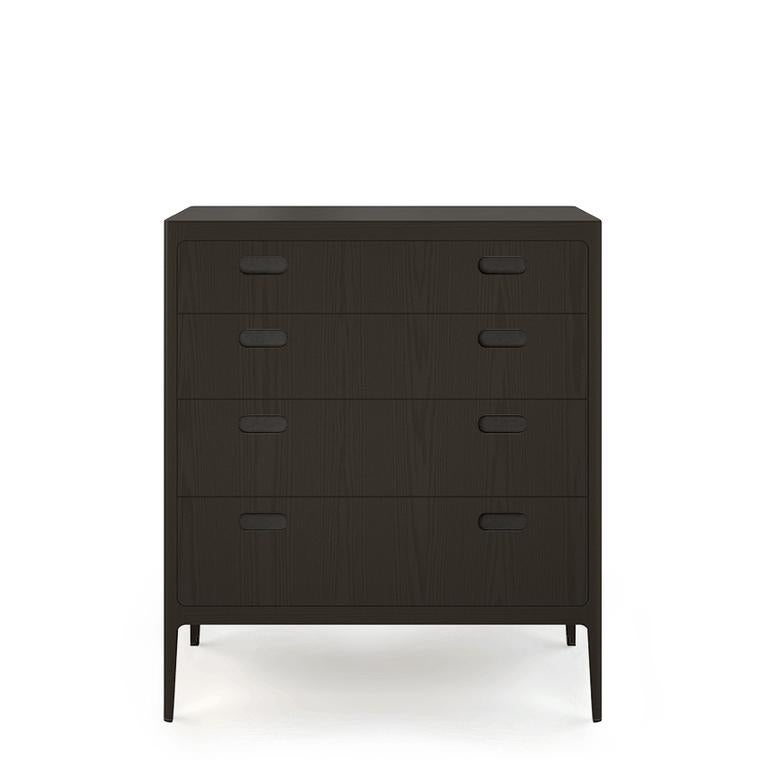 Customizable Walnut Dresser with Blackened Brass Top from Munson Furniture For Sale 2