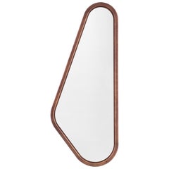 Specchio da parete alato in legno di noce personalizzabile, lato sinistro - Collection'S