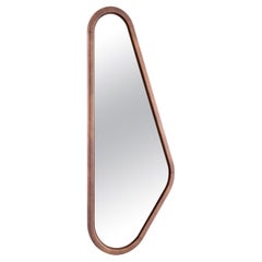 Specchio da parete alato in legno di noce personalizzabile, lato destro - Collection'S