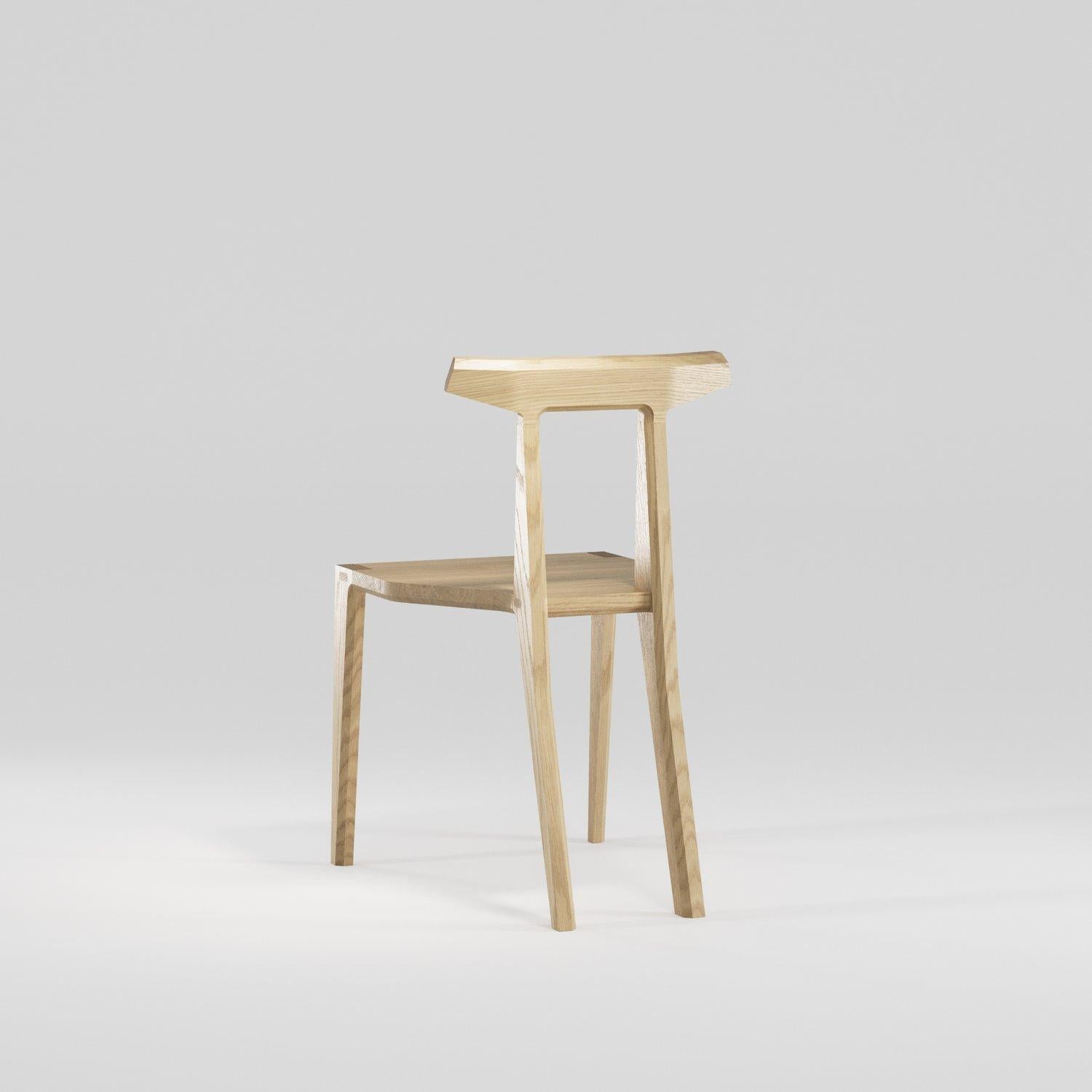 Customizable Wewood Orca Oak & Leather Chair by STUDIO GUD For Sale 5