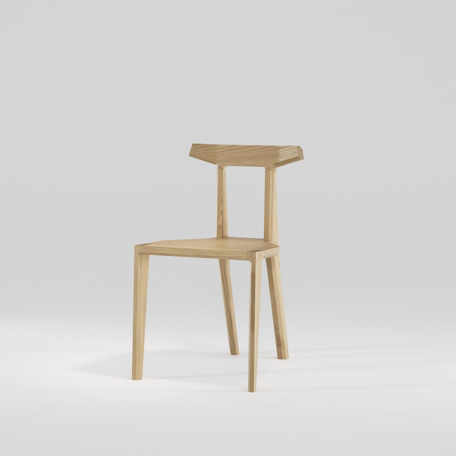 Customizable Wewood Orca Oak & Leather Chair by STUDIO GUD For Sale 6