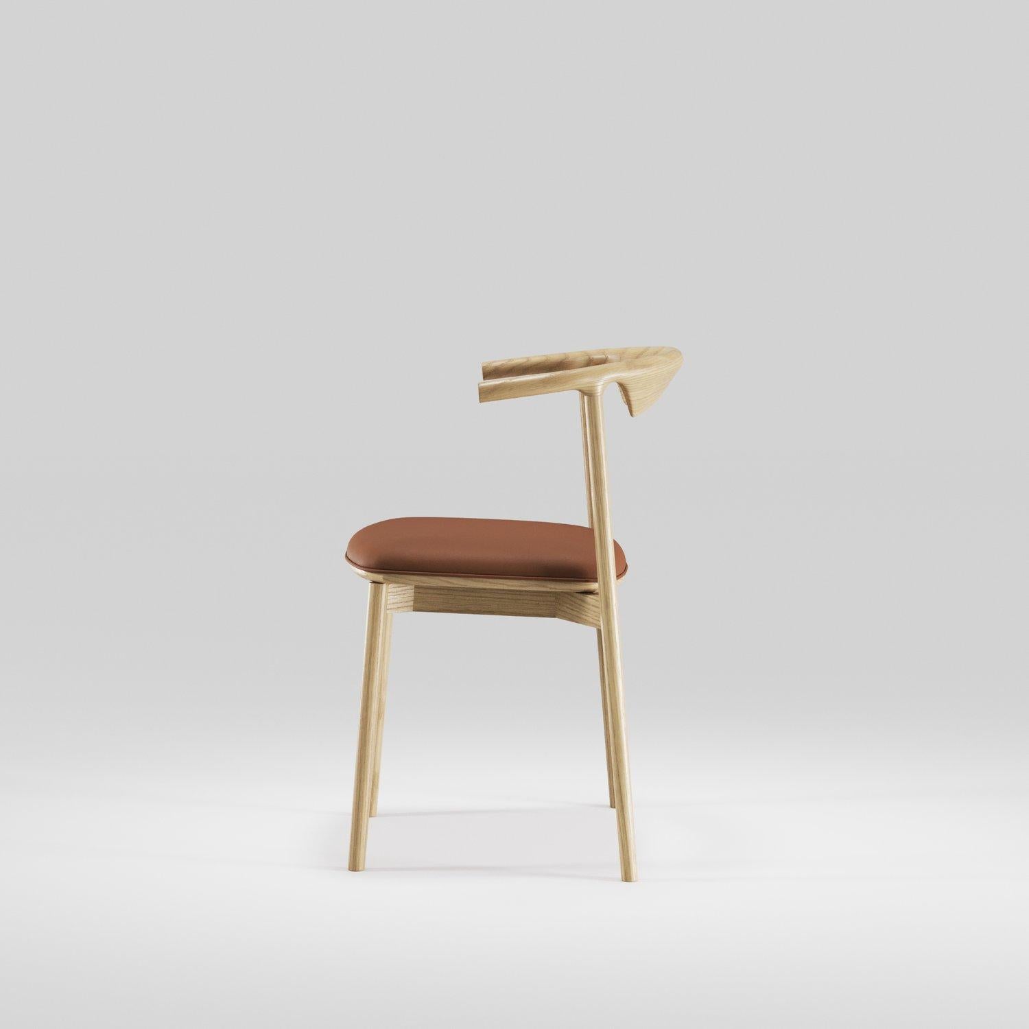 European Customizable Wewood Pala Chair by RAMOS BASSOLS For Sale