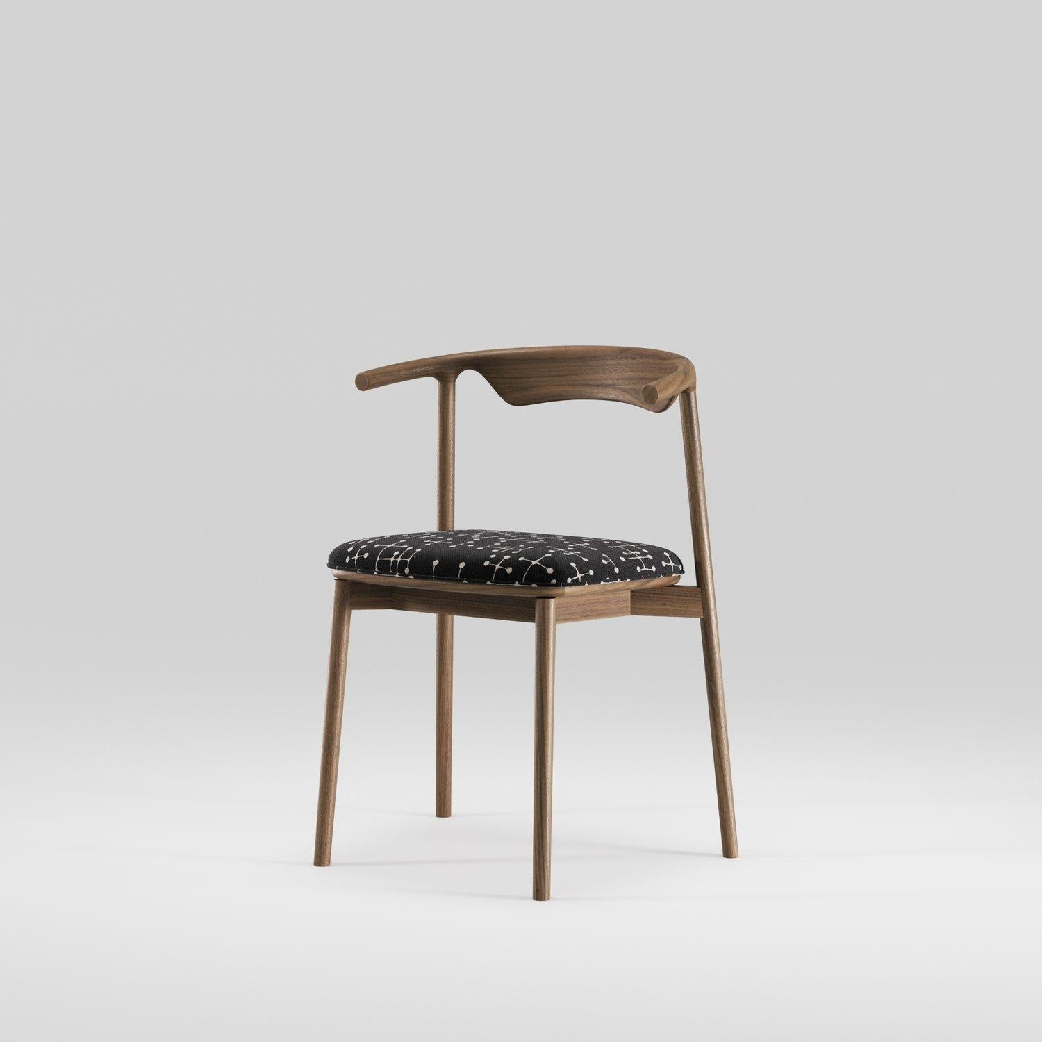 Contemporary Customizable Wewood Pala Chair by RAMOS BASSOLS For Sale