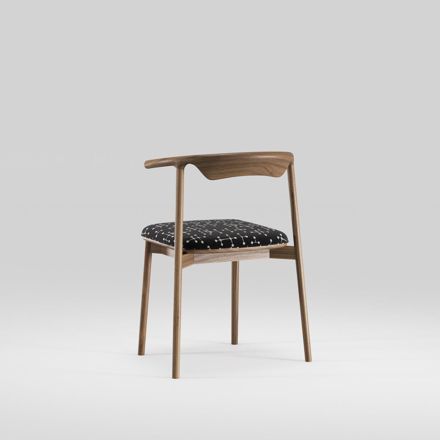 Upholstery Customizable Wewood Pala Chair by RAMOS BASSOLS For Sale