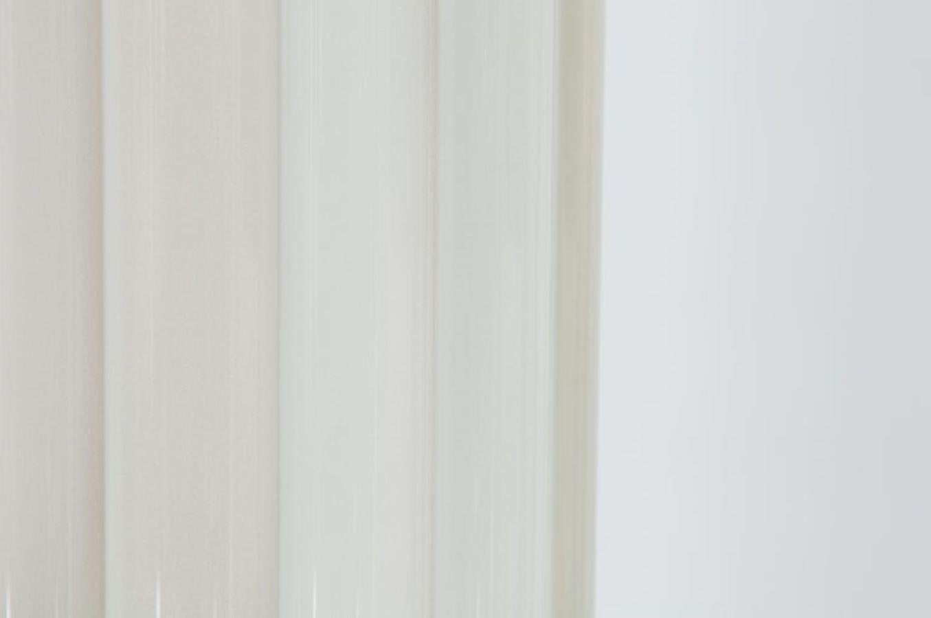 Bespoke White Cylinder Floor Lamp Murano Glass ArtistGiovanni Dalla Fina Italy For Sale 2