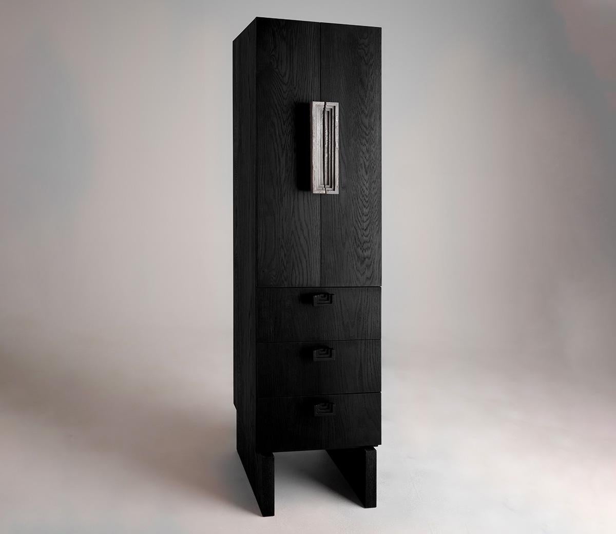 Customizable White Oak Castleton Armoire  by Cultivation Objects For Sale 5