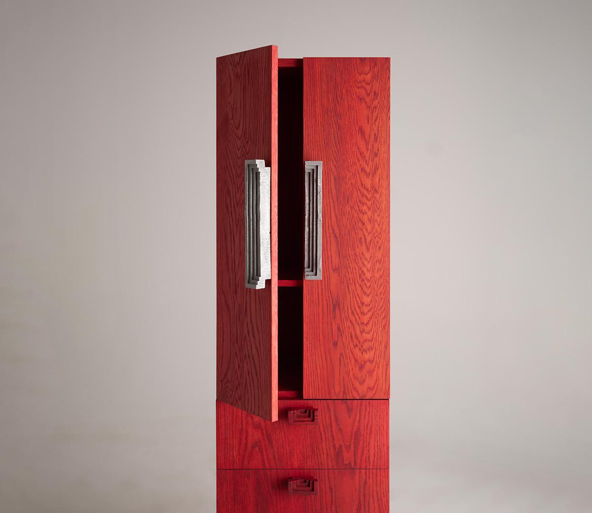 Modern Customizable White Oak Castleton Armoire  by Cultivation Objects For Sale