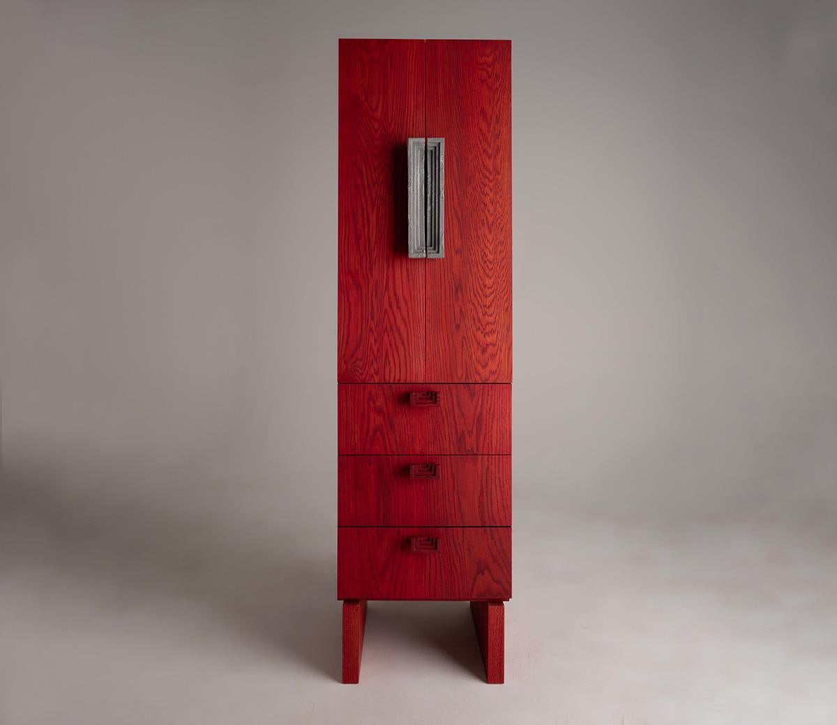 Customizable White Oak Castleton Armoire  by Cultivation Objects For Sale 1
