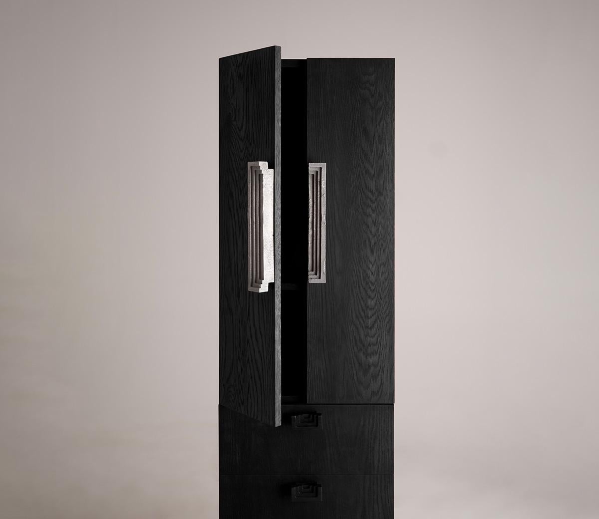 Customizable White Oak Castleton Armoire  by Cultivation Objects For Sale 3