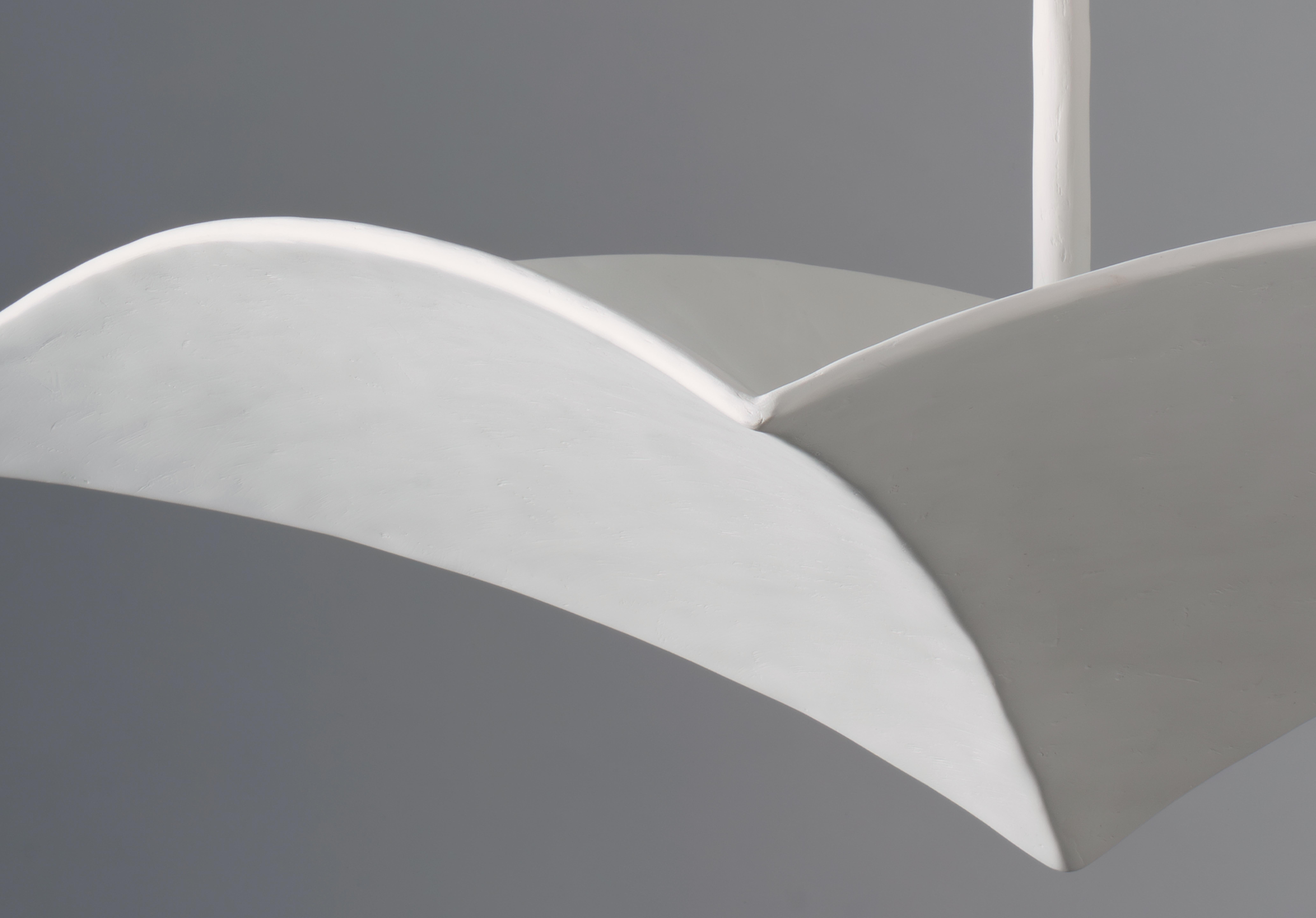 Minimaliste Pendentif Veris en plâtre blanc personnalisable 30