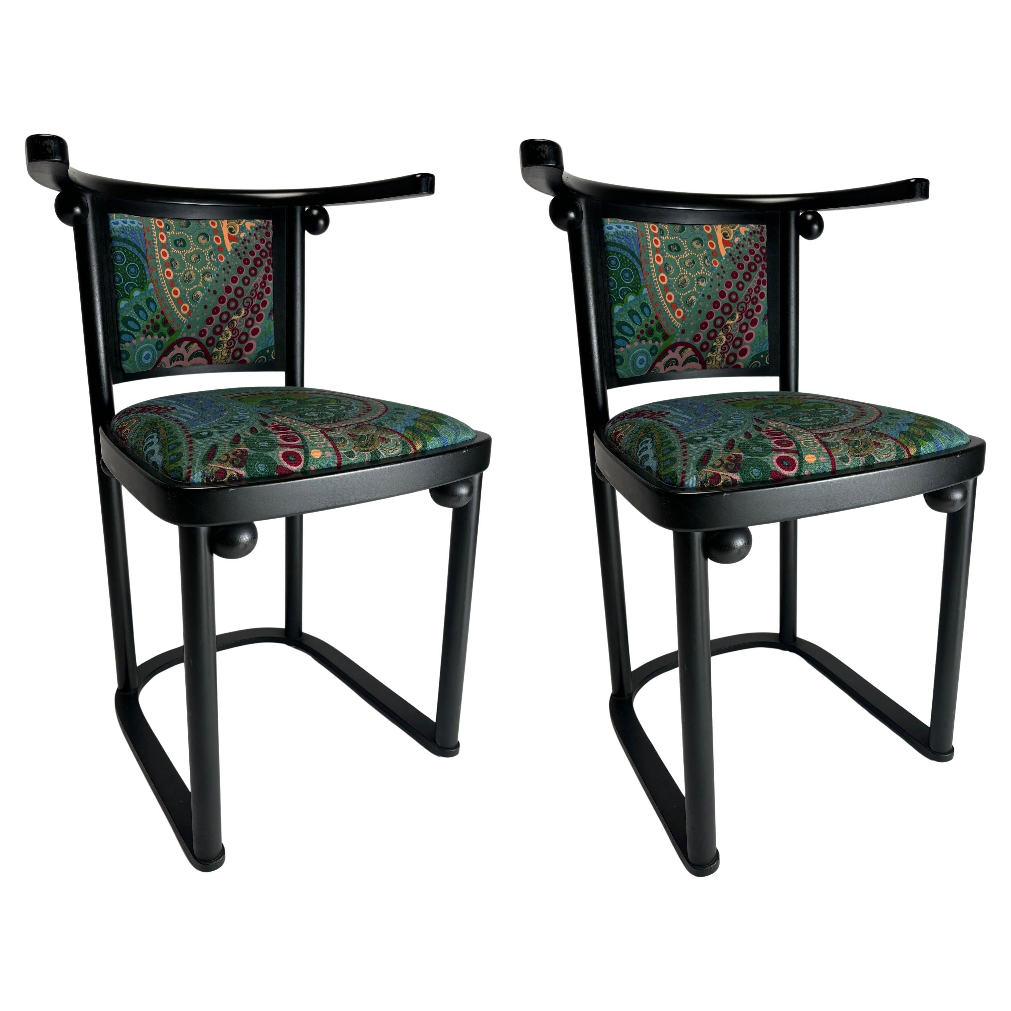 2 Wittmann Fledermaus Chairs by Josef Hoffmann, Austria (Customizable)