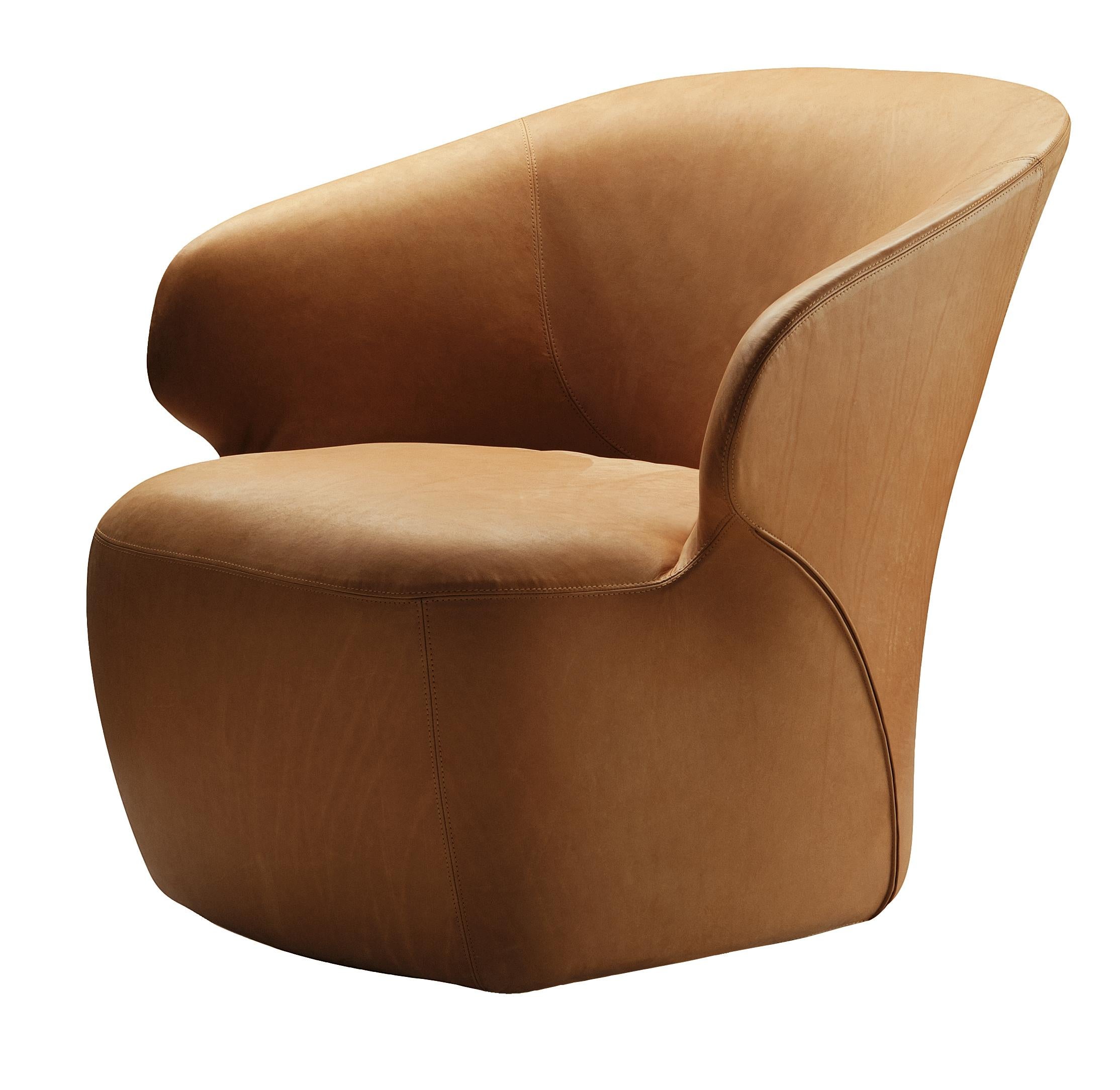 Leather Customizable Zanotta Arom Chair Designed by Noé Duchaufour Lawrance For Sale