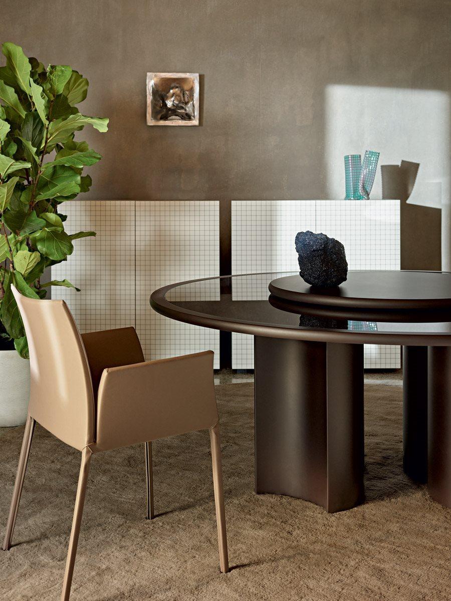 Mesa redonda Zanotta Bol personalizable con Lazy Susan by Zaven en venta 1