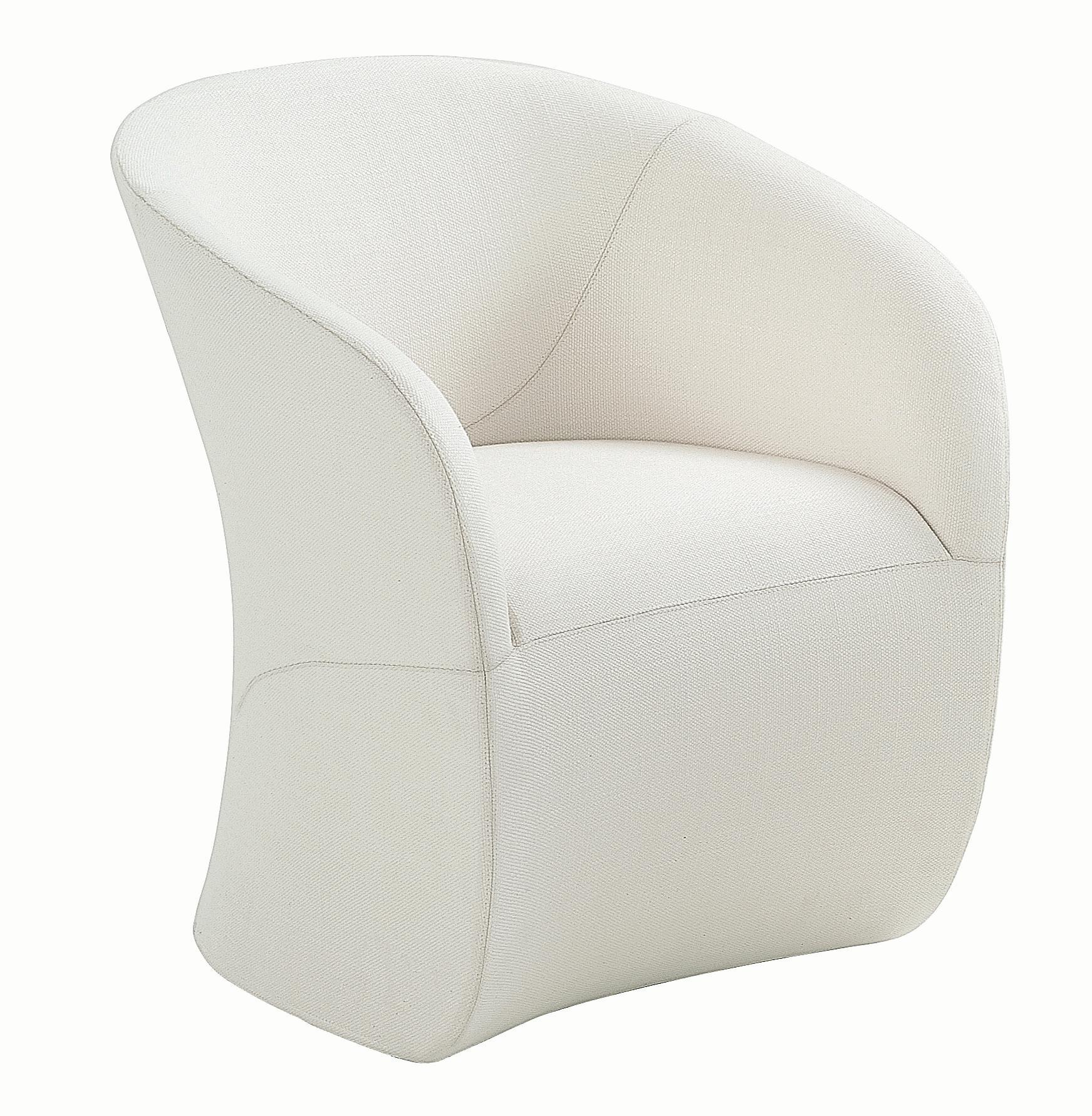 Price listed for starting fabric.
 Armchair. Steel frame. Upholstery with self-extinguishing polyurethane foam/heat-bound polyester fibre with elastic strips suspension. Fixed internal nylon cover. Removable external fabric, Pied de poule or