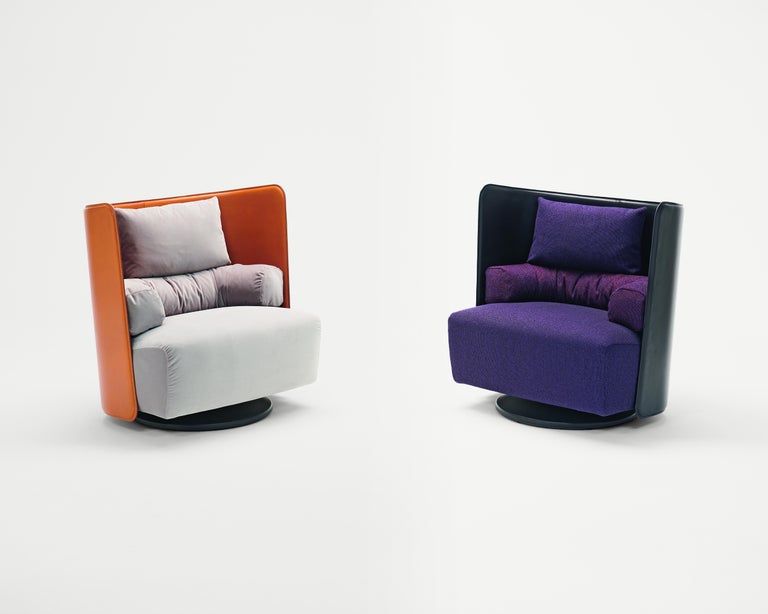 Customizable Zanotta Campiello Swivel Armchair Design De Pas, D