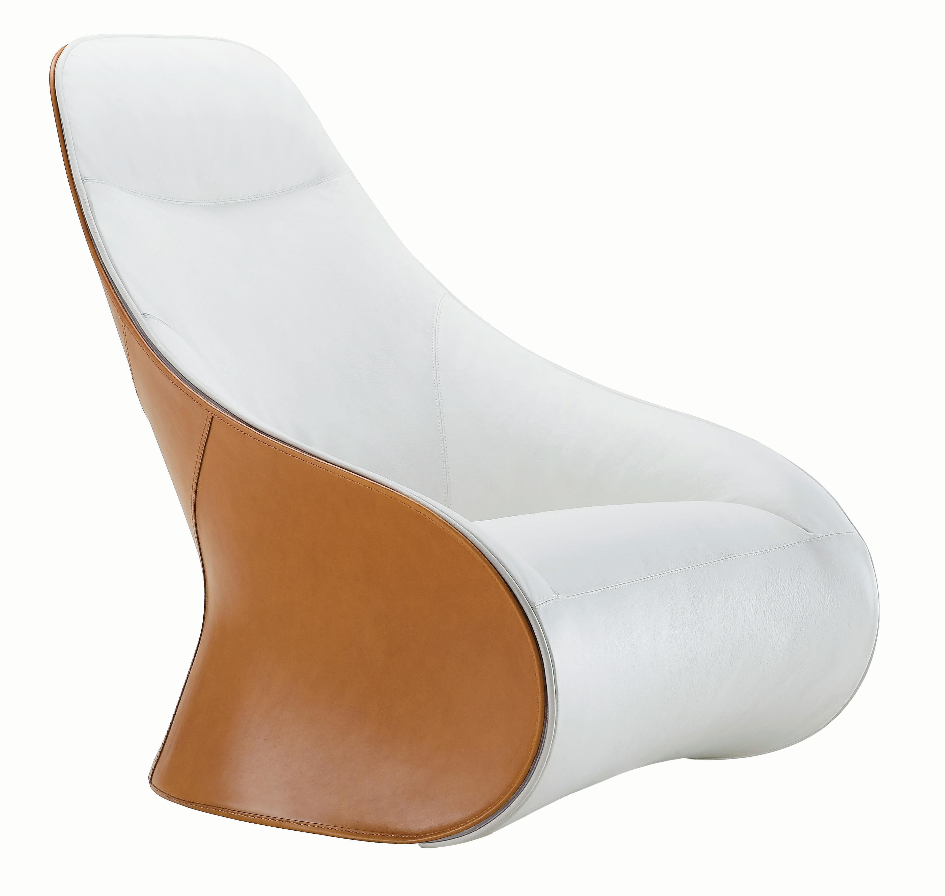 Customizable Zanotta Derby Chair & Ottoammn by Noé Duchaufour Lawrance For Sale 5