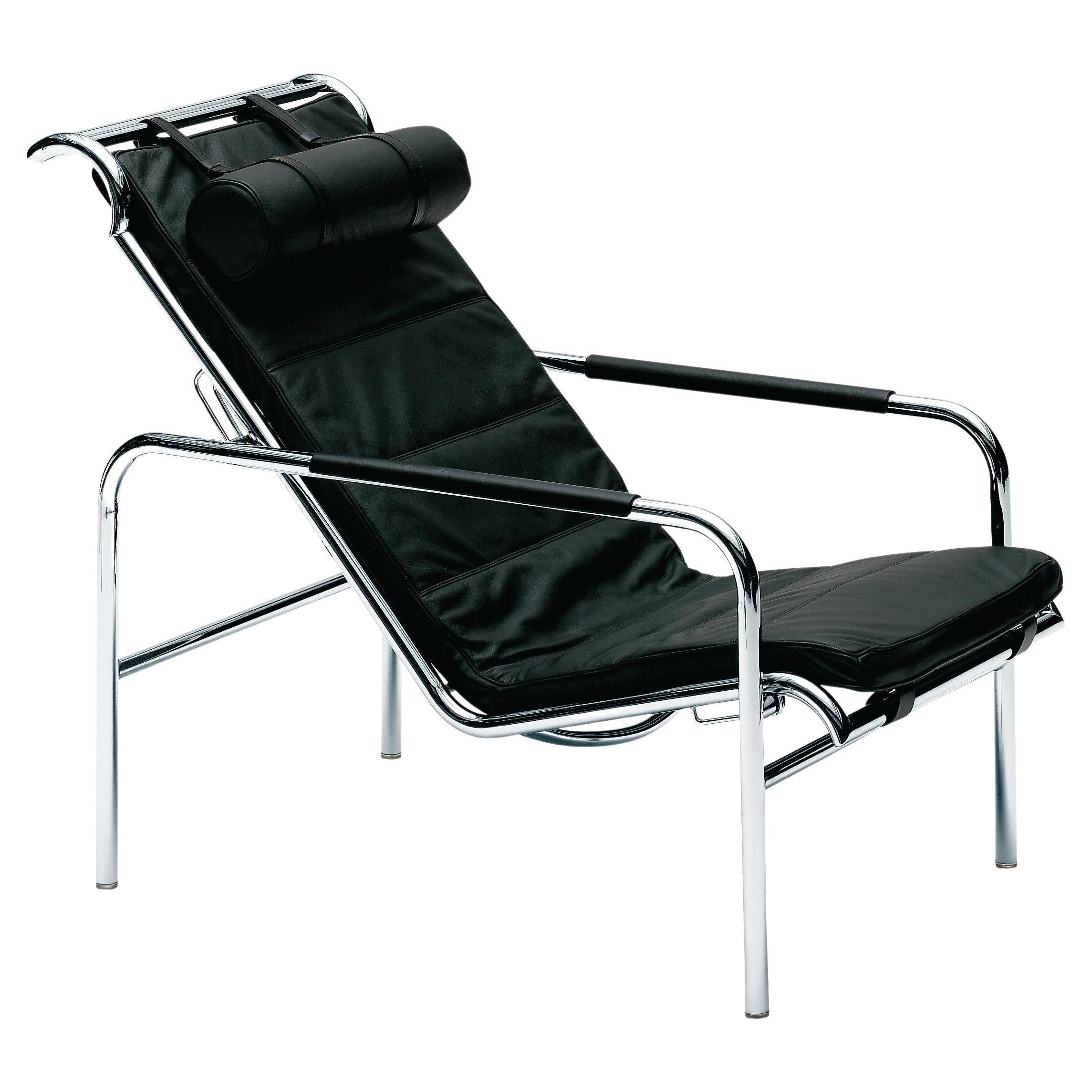 Customizable Zanotta Genni Recliner Leather Lounge Chair by Gabriele Mucchi