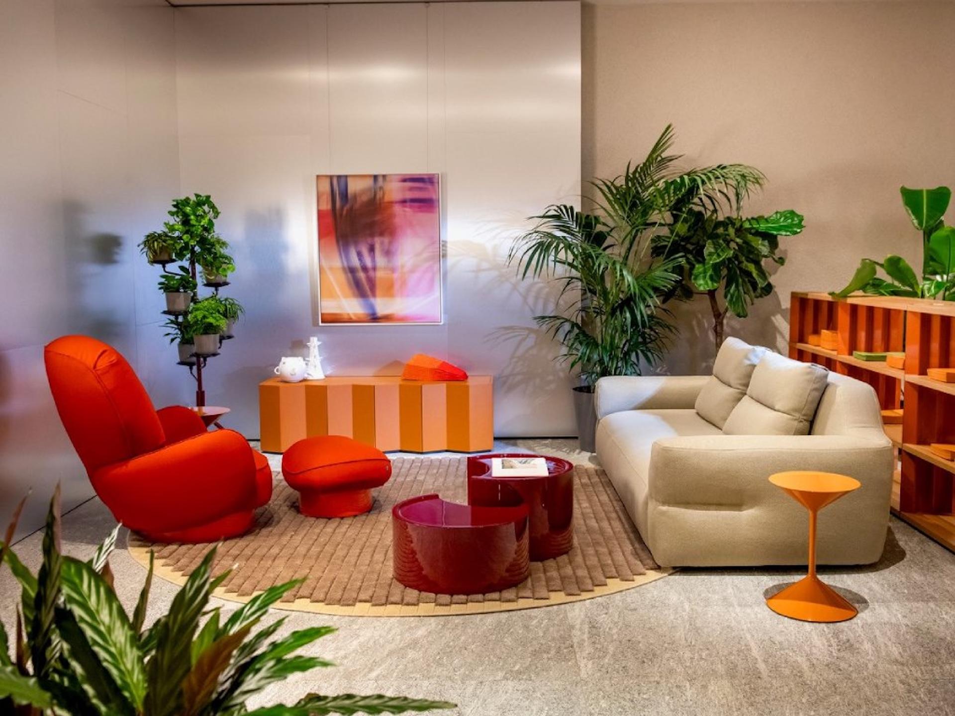 Fauteuil pivotant et pouf personnalisable Zanotta Yori- Kiri parFrancesca Lanzavecchia Neuf - En vente à New York, NY