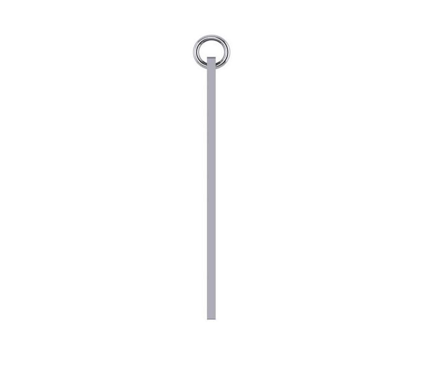 Round Cut Customize Bar Nameplate in Yellow Rose or White Gold