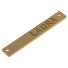 Customize Bar Nameplate in Yellow Rose or White Gold