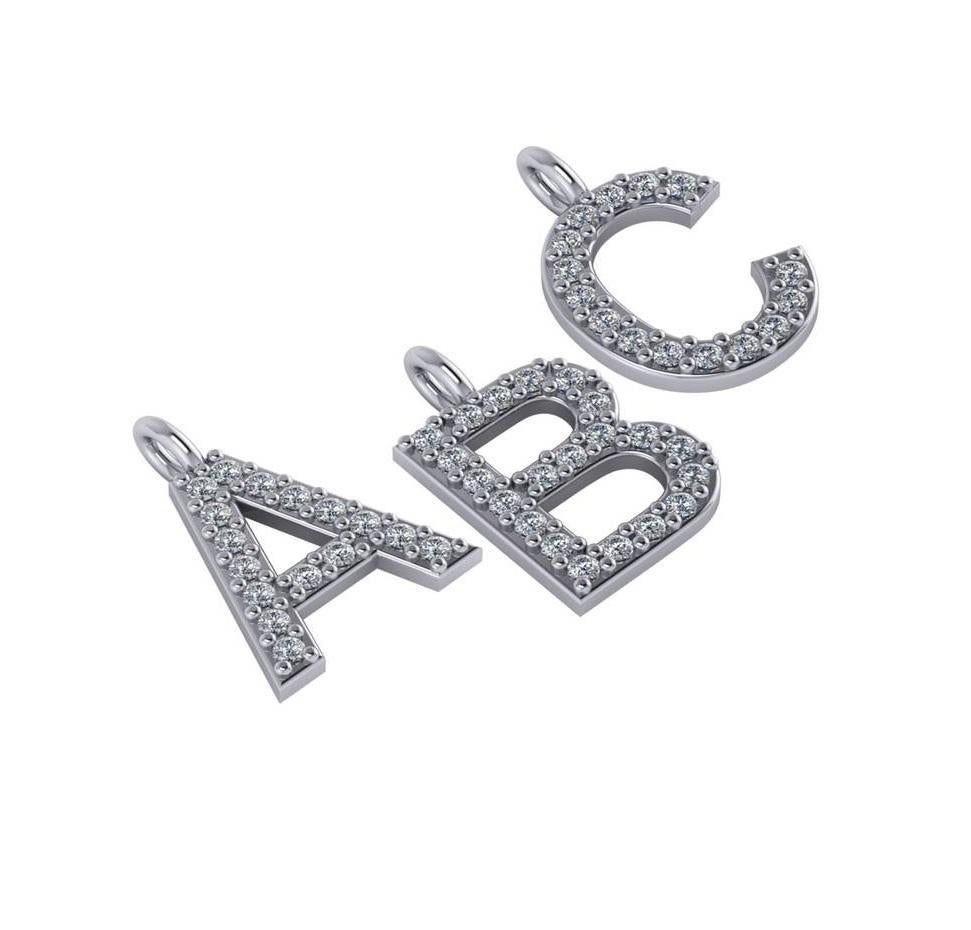 Customized your very own diamonds or gemstone initial in 14K, 18K Yellow, White, Rose Gold or Platinum.
Diamond or gemstone can be added to the chain.
Email for exact cost.