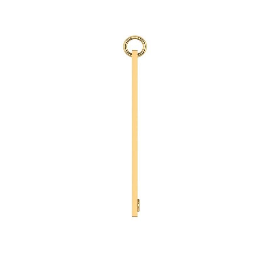 Round Cut Customize Diamond Nameplate Yellow Rose or White Gold