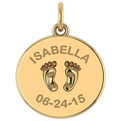 Customize Disc Nameplate in Yellow Rose or White Gold