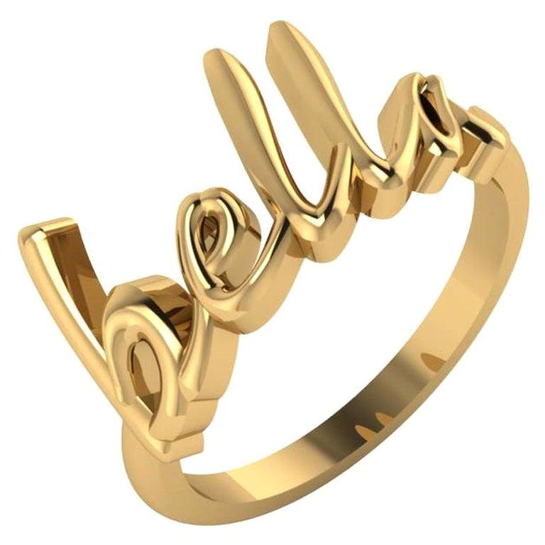 For Sale:  Customize Name Ring White Yellow Rose Gold