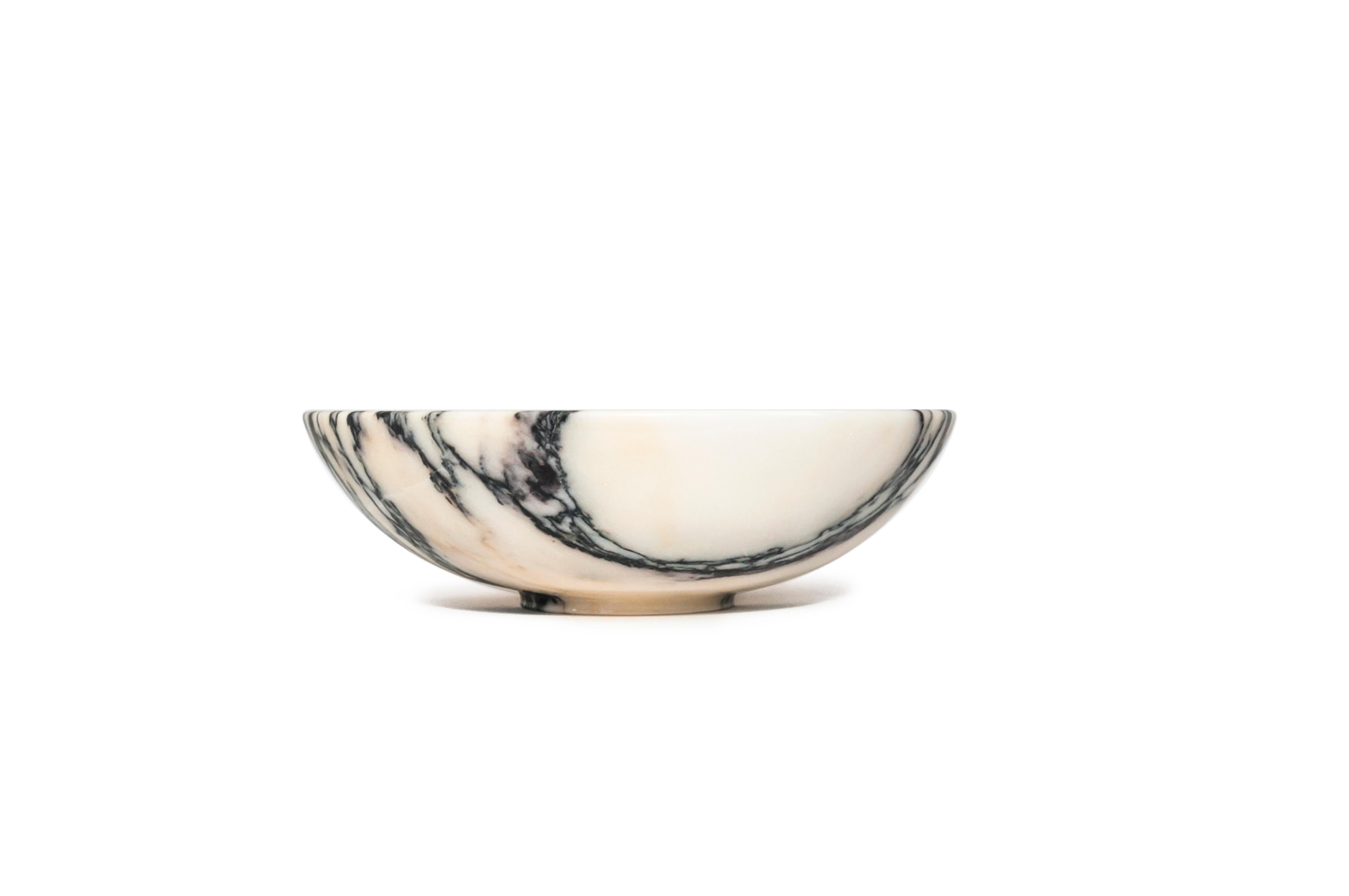Italian Customized Bowl in Paonazzo Marble Honed