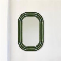 Miroir en céramique personnalisé 'ELO' par Pani Jurek, 150x100, vert