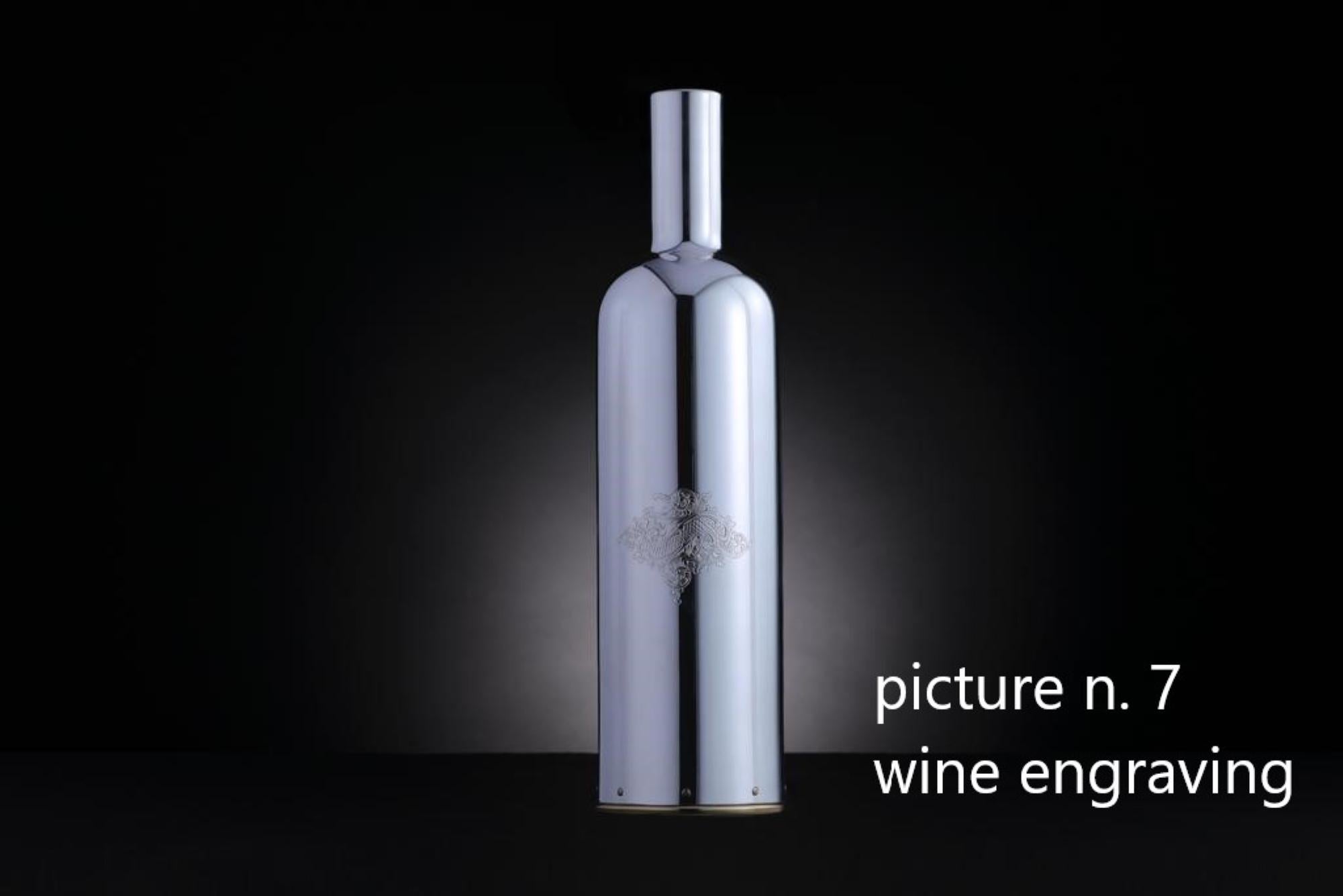 Champagne Bottle Cover, Luxury Gift Idea, Solid  Silver, Moon customized, Italy For Sale 1