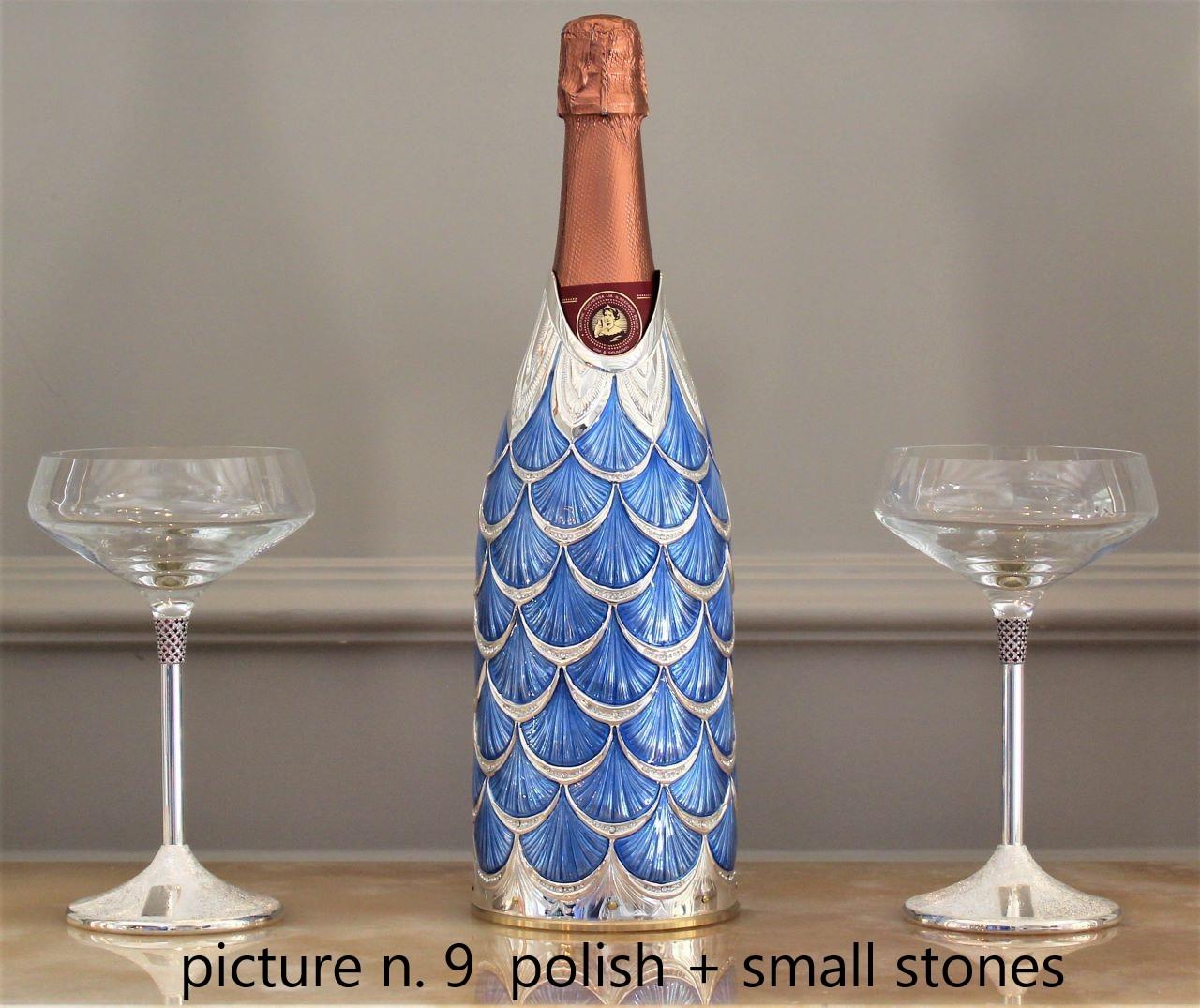 K-OVER Champagner, 21. Jahrhundert, Sonne individuell gestaltet,  Massives reines Silber, Italien im Angebot 9