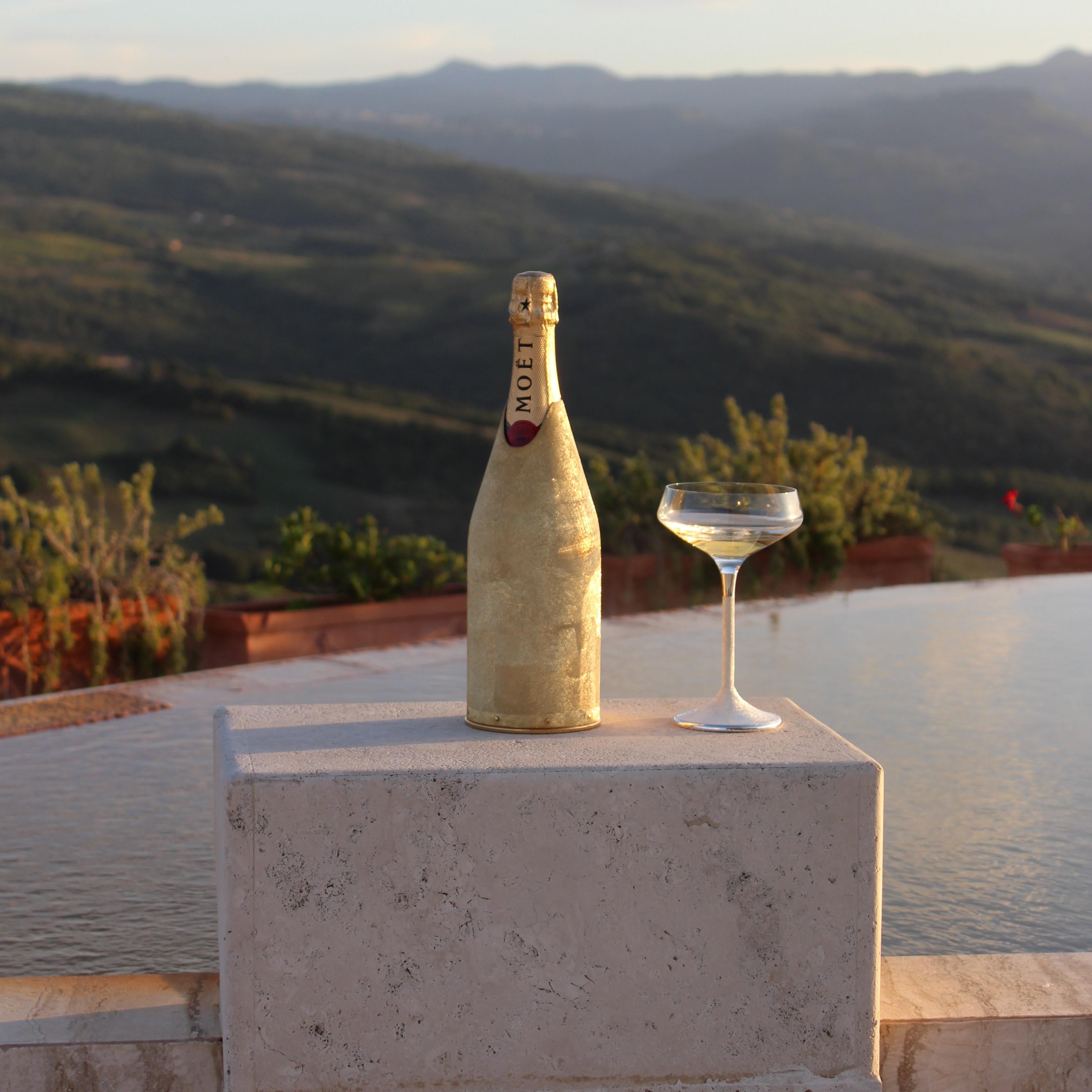 K-OVER Champagne, 21e siècle, Sun personnalisé,  Argent pur massif, Italie en vente 1