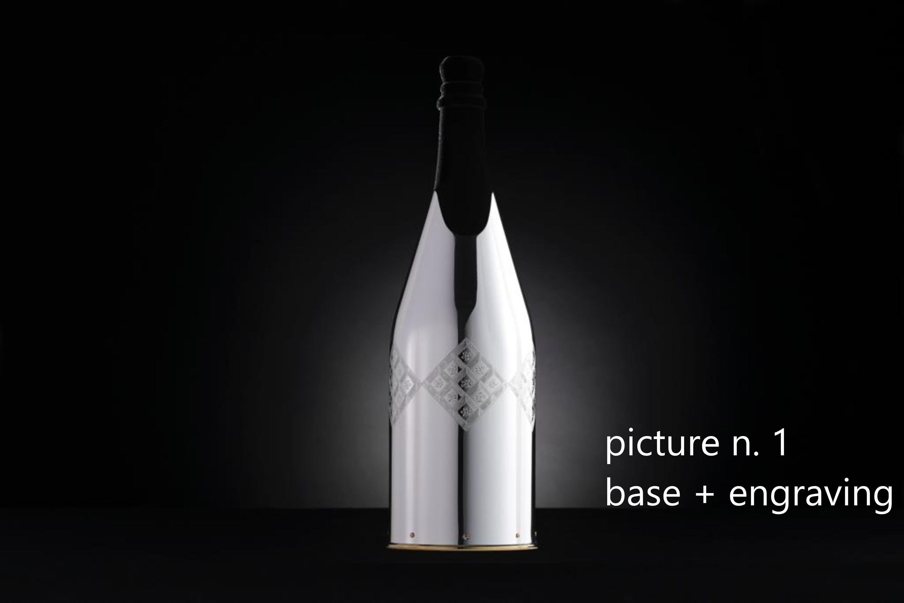 K-OVER Champagner, 21. Jahrhundert, Sonne individuell gestaltet,  Massives reines Silber, Italien im Angebot 2