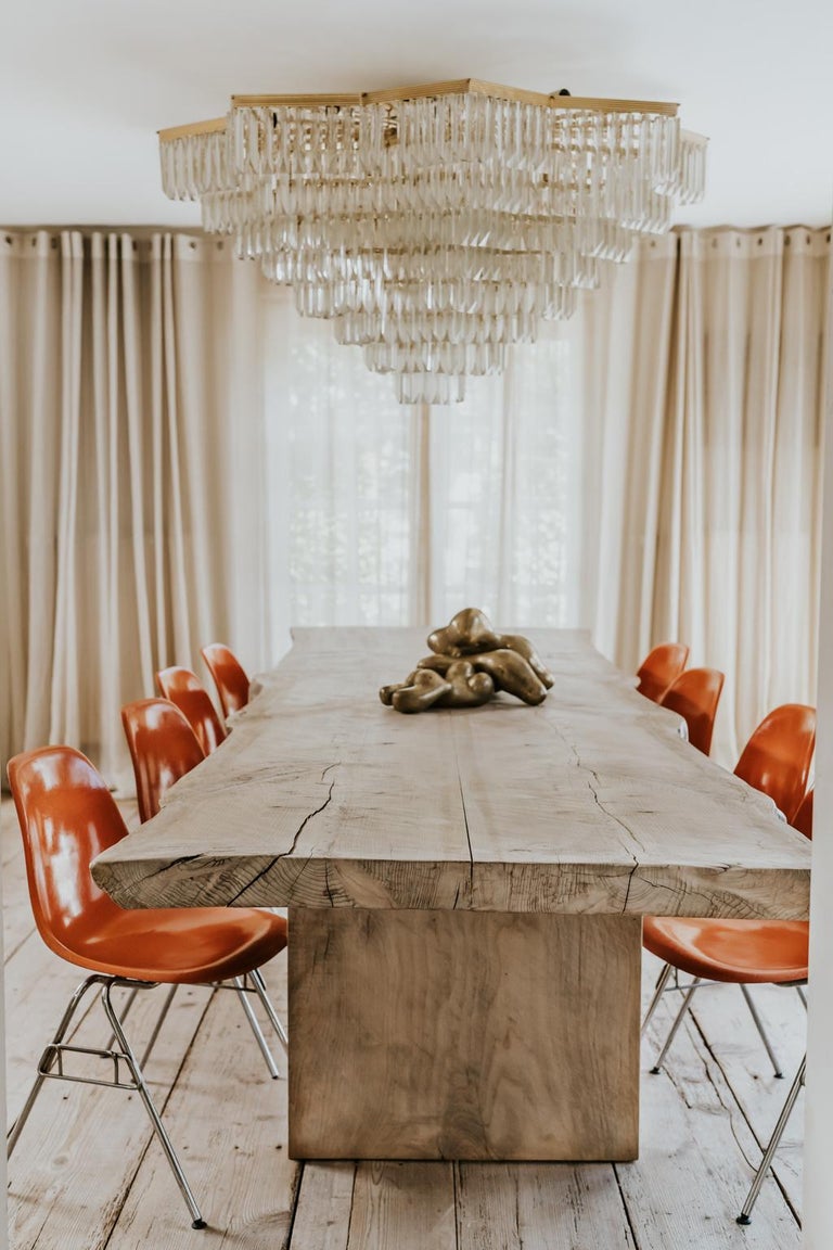 Customized Extra Large Cedarwood Dining Table At 1stdibs