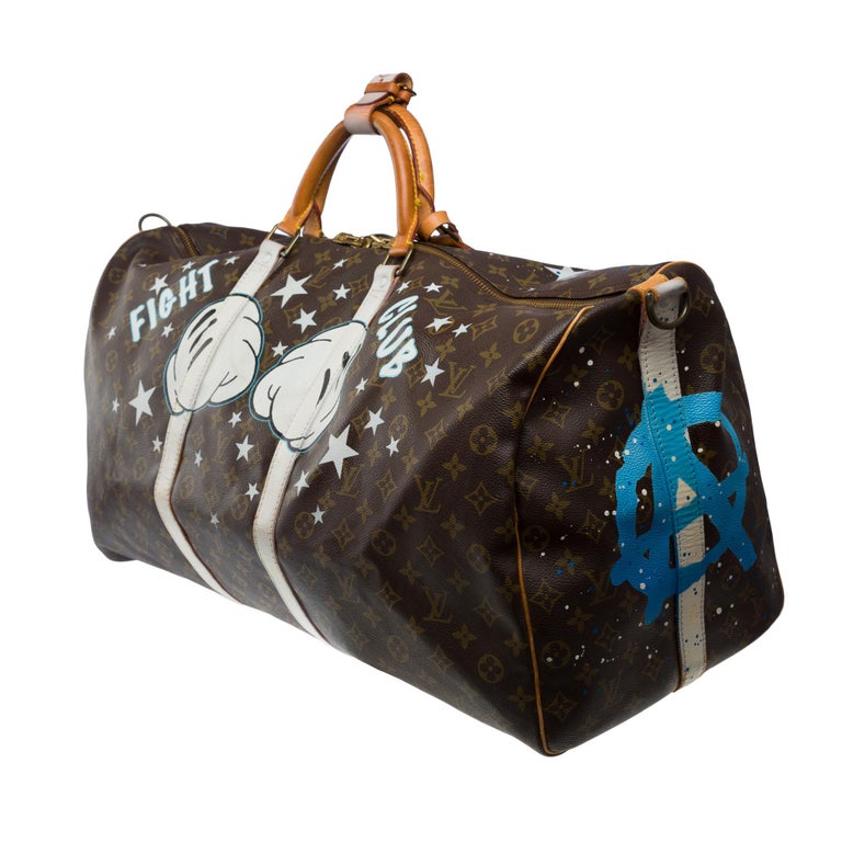 New Customized Louis Vuitton Keepall 55 Macassar strap JOKER Travel bag  For Sale at 1stDibs