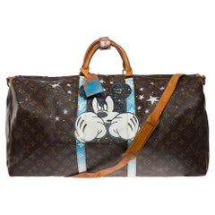 Maßgefertigtes „Fight Club“ Louis Vuitton Keepall 60 Reisetasche-Armband, GHW