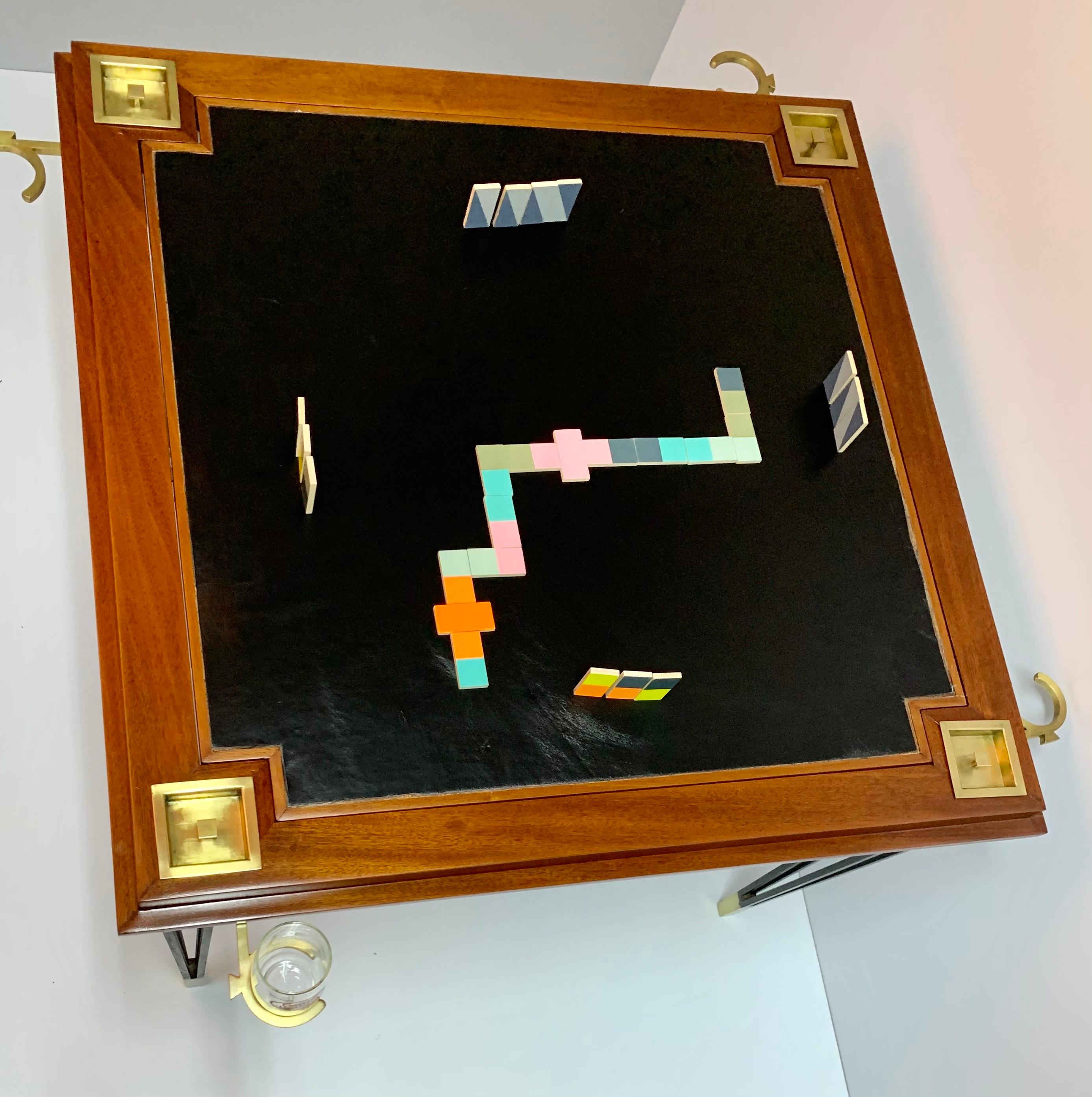 Mid-20th Century Customized Game Table by Roberto and Mito Block, México, 1953 For Sale