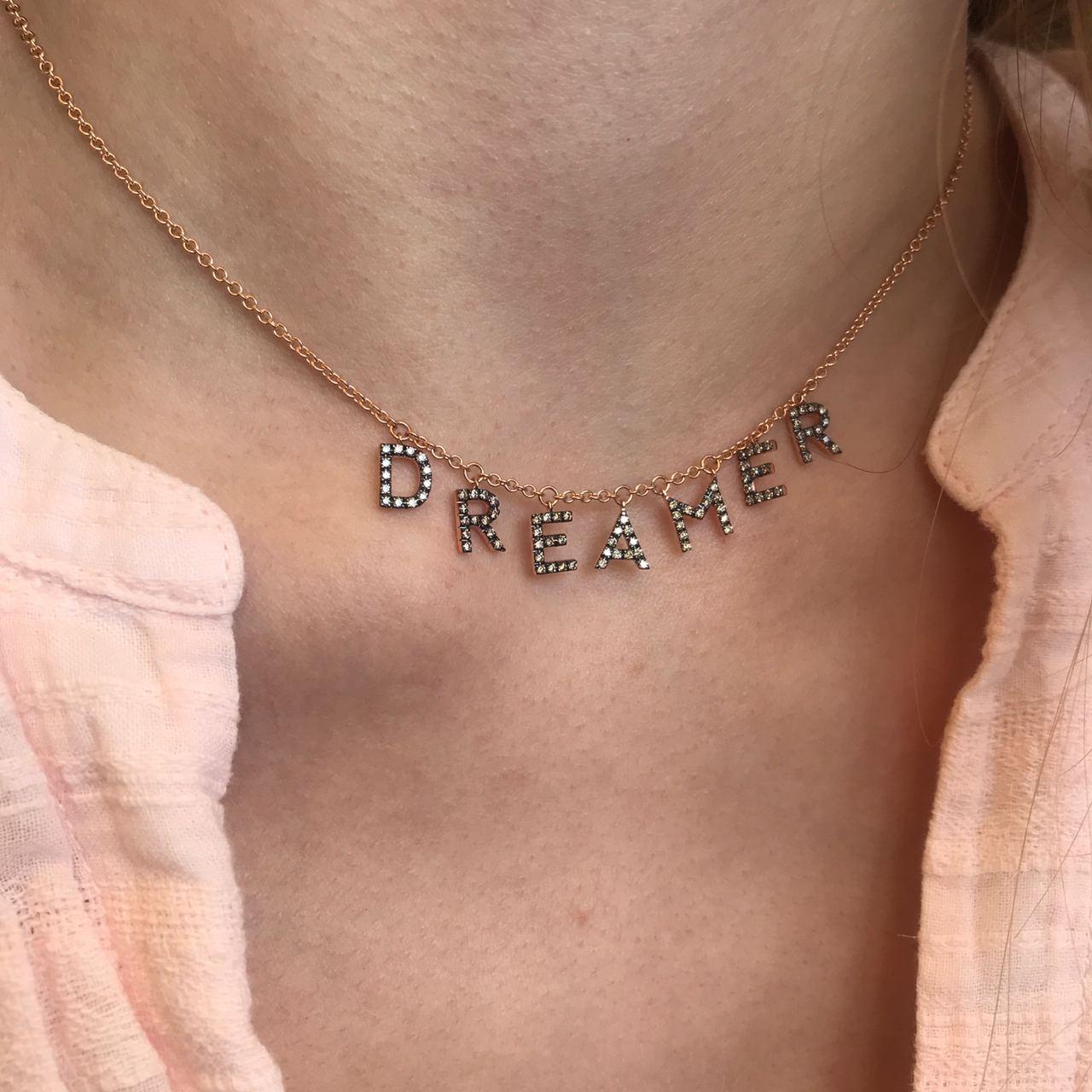 Bracciale personalizzato con diamanti in oro 18 carati, lettere, simboli, a tua scelta in vendita 6