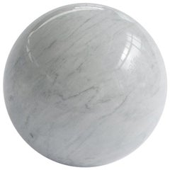 CUSTOMIZED Handmade Big Paperweight with Sphere Shape in Grey Bardiglio Marble
