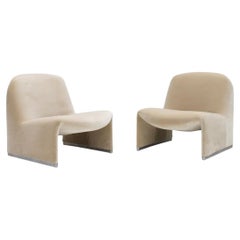 CUSTOMIZED IN LINWOOD OMEGA 007 SAND - Giancarlo Piretti “Alky” Chairs, 2x