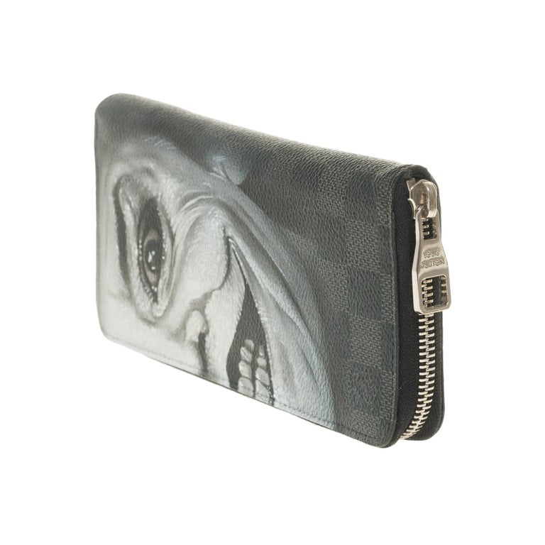 Customized "Joker" Louis Vuitton Zippy wallet in damier graphite canvas at  1stDibs | joker wallet, jokerwallet, louis vuitton joker