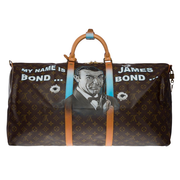Customized JAMES BOND VS DONALD Louis Vuitton Keepall 60 travel